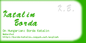 katalin borda business card